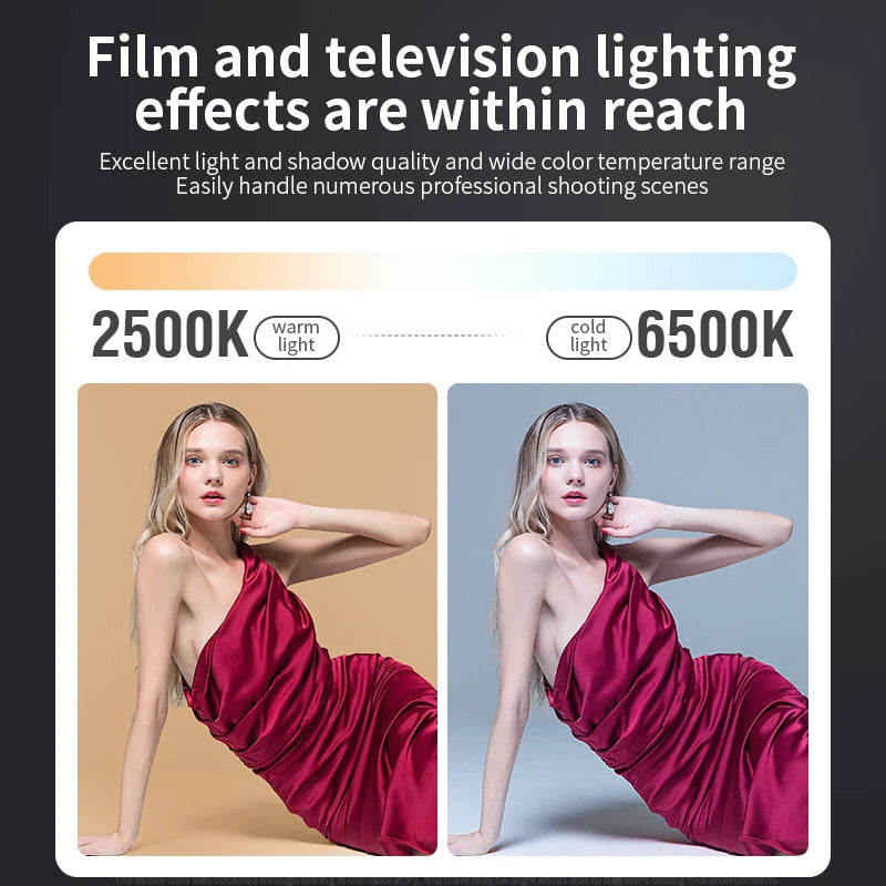 LED Video Light 60-80W Bi-Color Studio Lighting for Content Creators Tidesmit