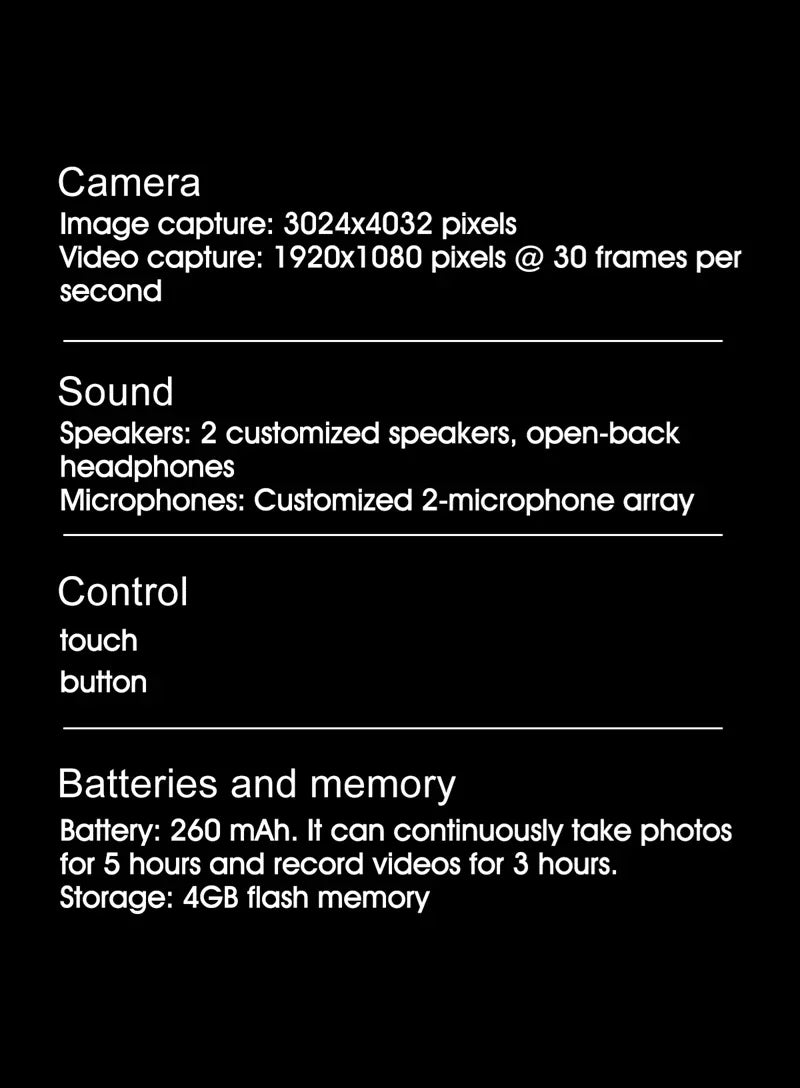 Smart Glasses with AI Camera and Voice Translation - Tidesmit Tidesmit
