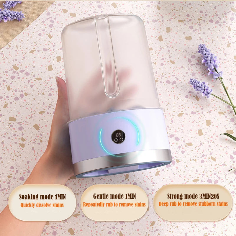 Tidesmit portable wireless mini washing machine for underwear and socks featuring 2-speed timer laundry bucket view