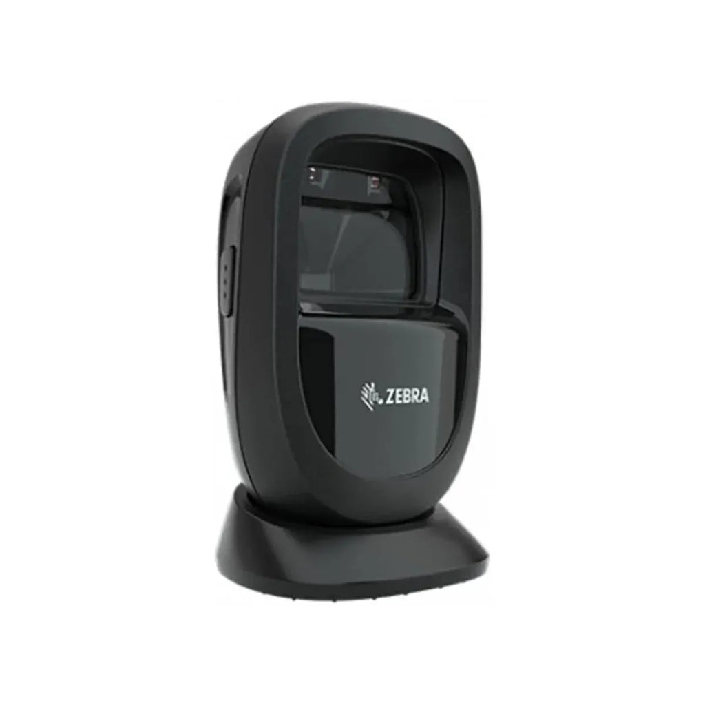 Zebra DS9308 desktop barcode scanner, front view with dark scanning window
