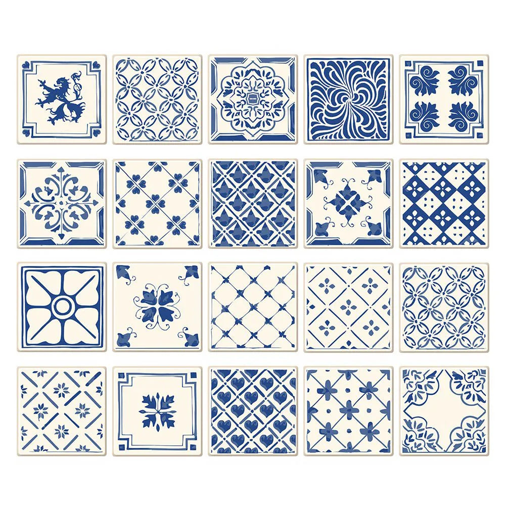 20pcs Wall Tiles Waterproof Stickers Bathroom Kitchen Self Adhesive Toilet Decor