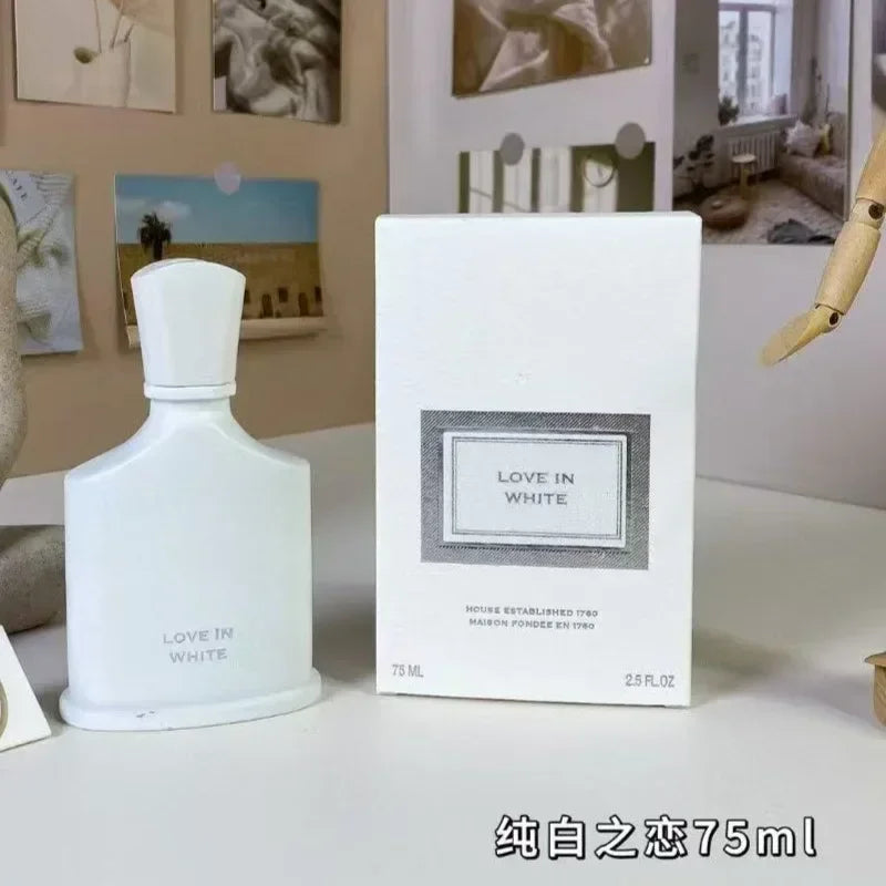 Creed Love in White 75ml floral women's perfume in iconic white bell-shaped bottle. Luxury long-lasting EDP fragrance.