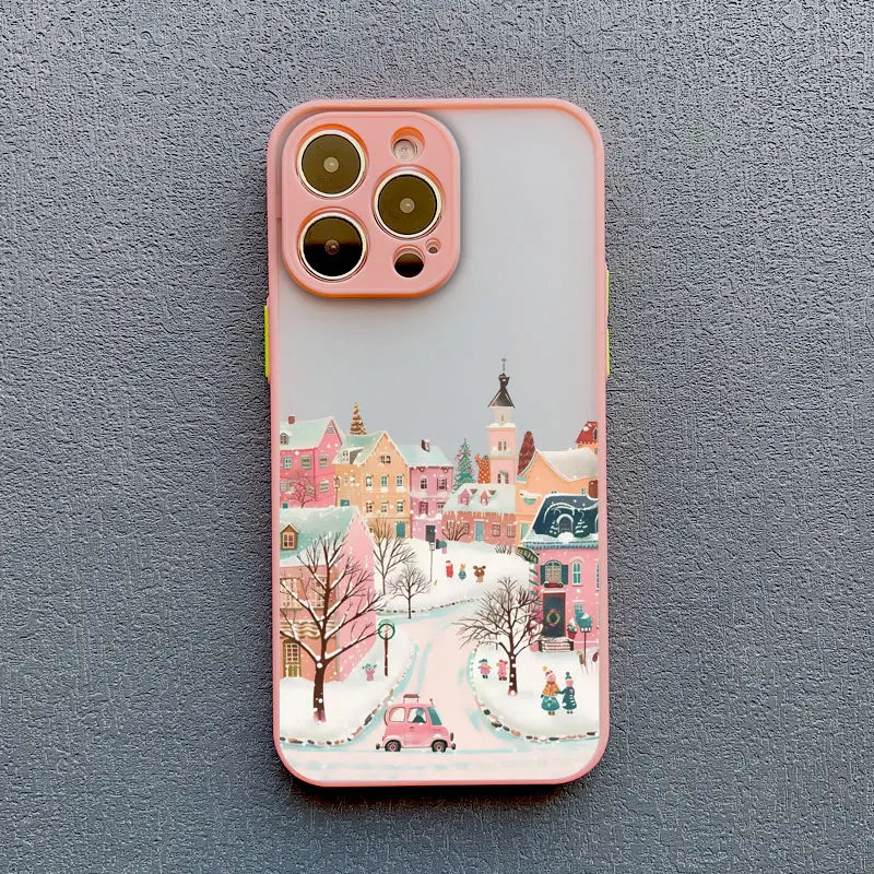 Christmas Cartoon Phone Case for iPhone 16 Pro Max - Shock-Absorbing Cover pink SDJJ 1 Tidesmit