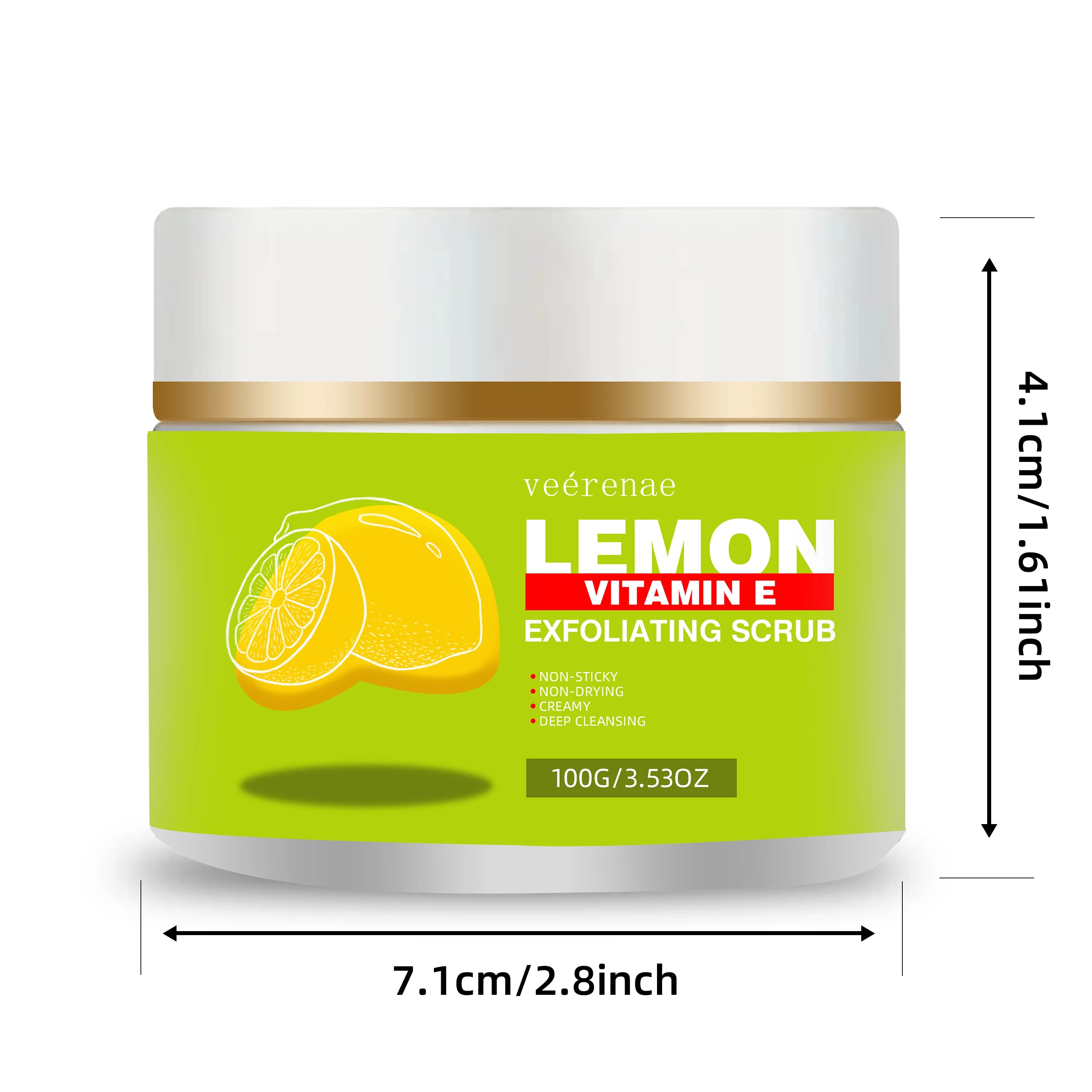 Lemon Vitamin E Exfoliating Scrub | Professional Hypoallergenic Skincare 150g Scrubs Treatments 100g Tidesmit