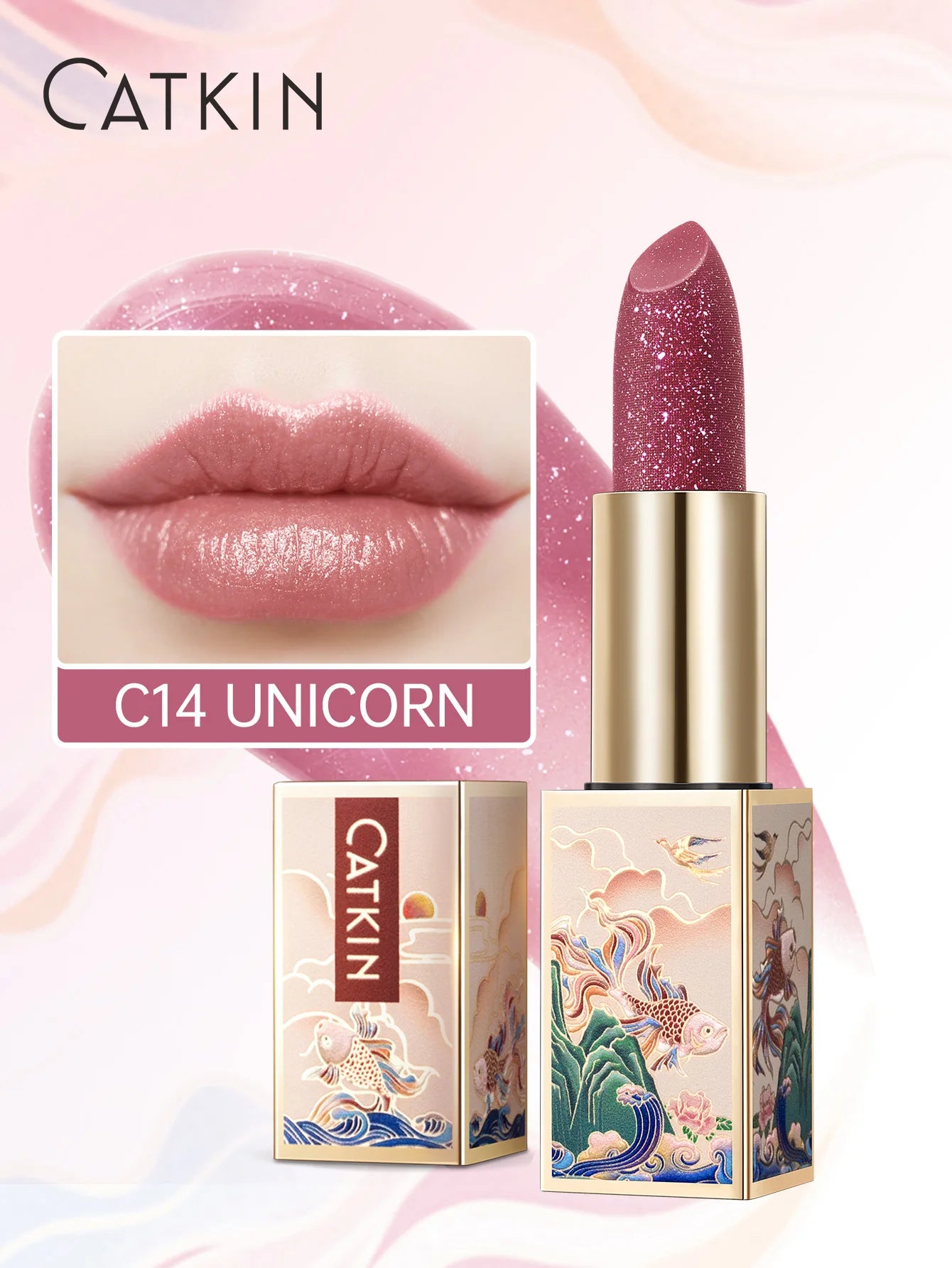 Color Changing Lip Balm: Hydrating Tinted Gloss by Tidesmit Lip Care C14 Unicorn Tidesmit