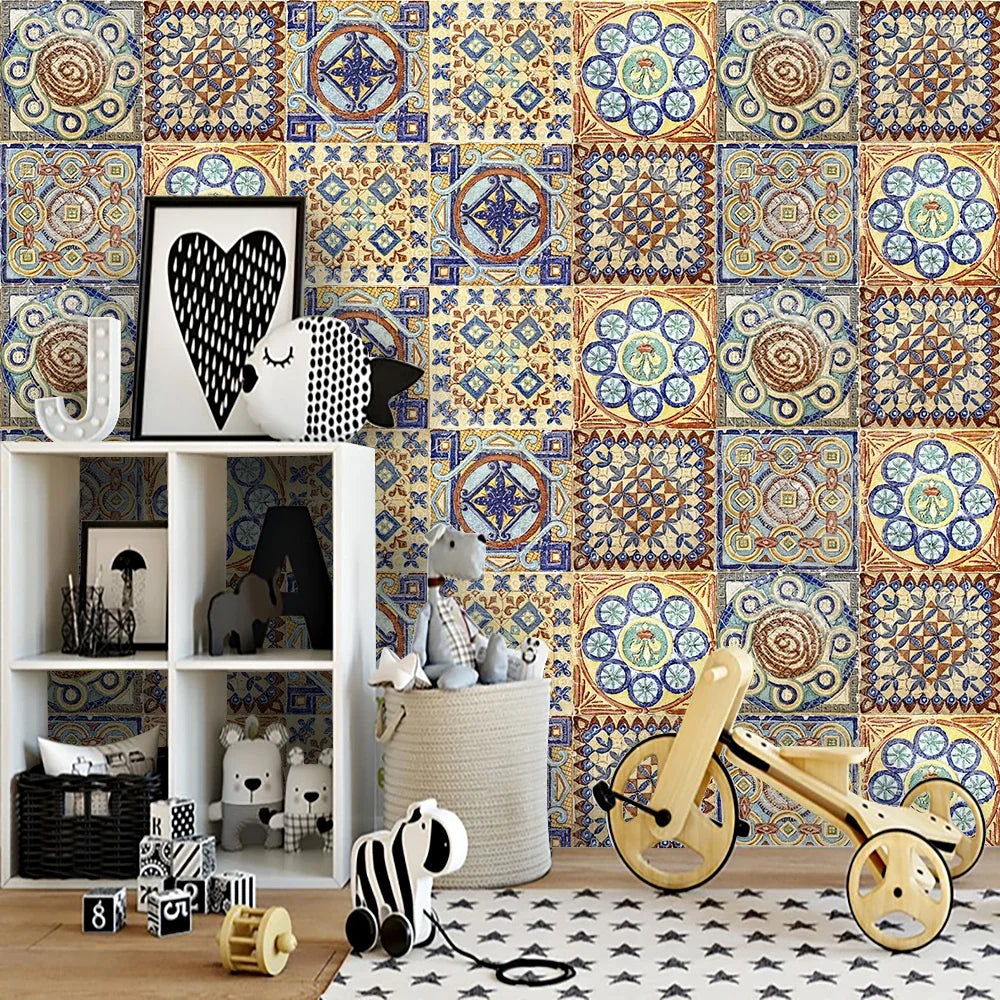29 Styles Thickened Frosted Tiles Floor Sticker Kitchen Bathroom Home Renovation Wallpaper Waterproof Non-slip Art Wall Decals