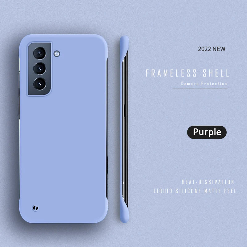 Samsung Galaxy S23 Slim Hard Frameless Case - Matte Shock-Absorbing Cover Purple Tidesmit