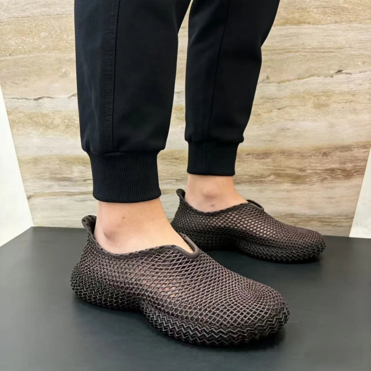 New Summer Lightweight  Breathable 3D Printed Mesh Shoes  City Walks Sneaker Street Style Slip-on Mesh shoes