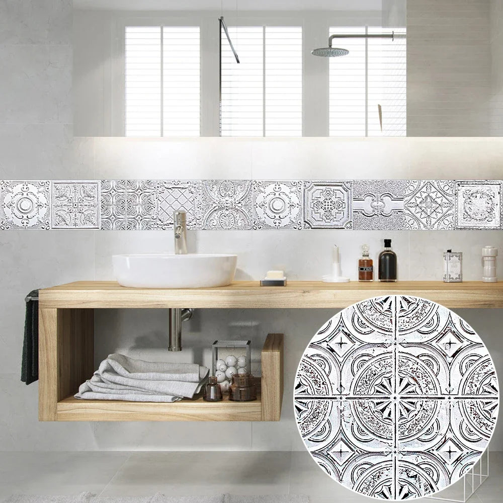 29 Styles Thickened Frosted Tiles Floor Sticker Kitchen Bathroom Home Renovation Wallpaper Waterproof Non-slip Art Wall Decals