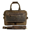Handmade Luxury Travel 100% Genuine Leather Messenger Rustic Brown Briefcase Sling Office Business Shoulder Laptop Bag For Men's