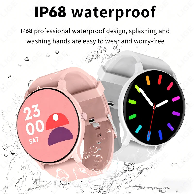 New Smart Watch 1.26" HD Smartwatch for iOS Android Answer/Make Call 100+ Sport Fitness Tracker Heart Rate Monitor Smart Watches
