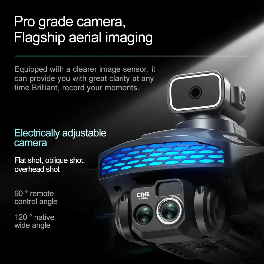 8K Camera Drone with FPV Screen Remote Control - Black Tidesmit