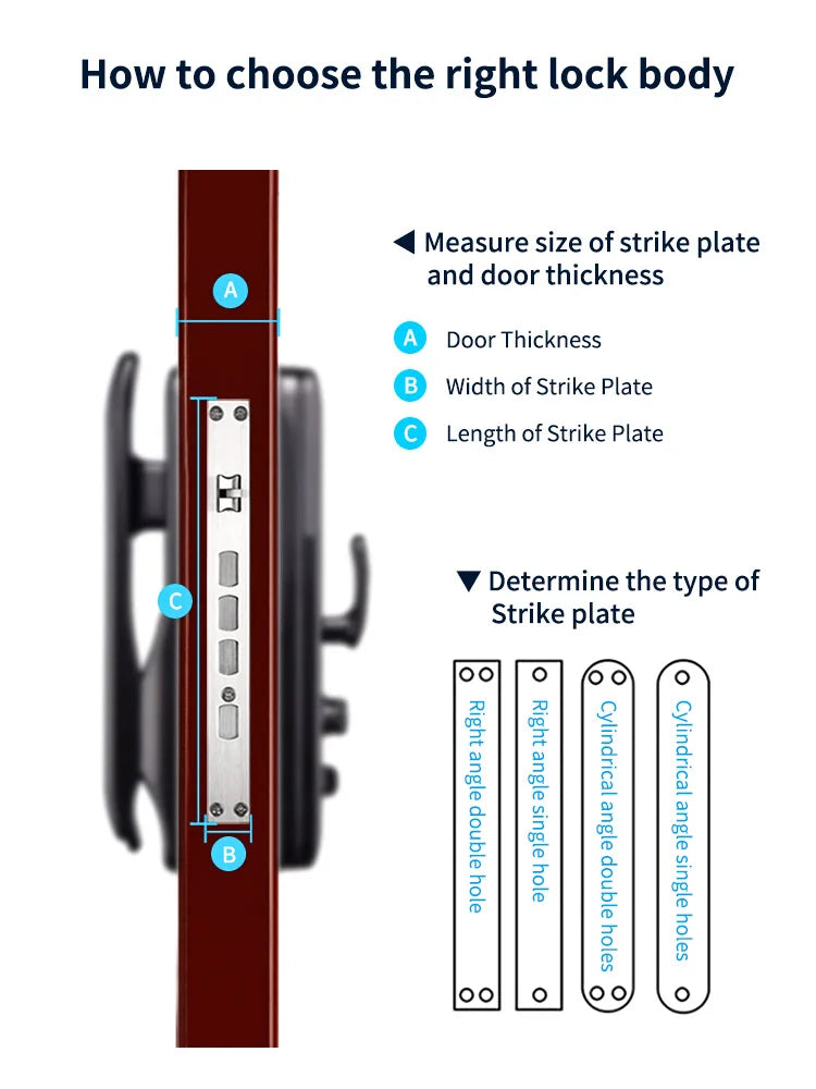 WiFi Tuya APP English/Russian/Spanish/Portuguese Voice Digital 3D Face Recognition Fingerprint Smart Door Lock