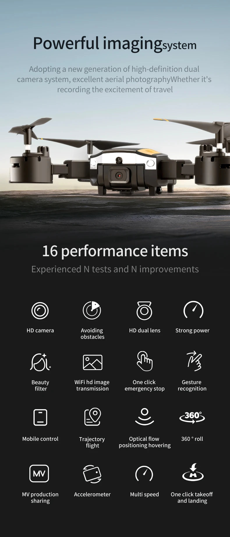 4K GPS Camera Drone with Obstacle Avoidance - Foldable Quadcopter Tidesmit