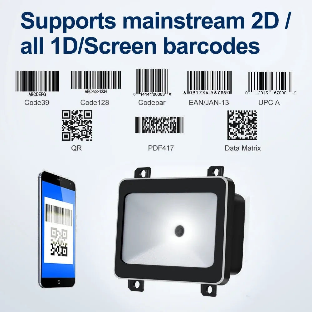 Small Bar Code Scanner USB TTL RS232 Embedded 1D 2D Barcode Reader QR Code Scanner Module Apply for Vending Machine