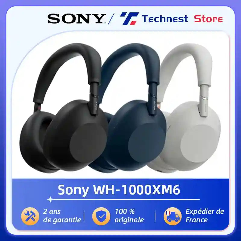 Sony WH-1000XM6 Wireless Headphones with Active Noise Cancellation Tidesmit