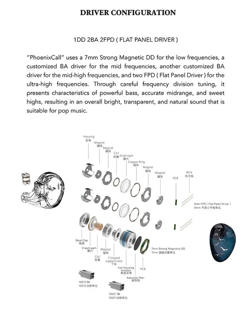 Kinera Celest Phoenixcall 5-Driver Hybrid In-Ear Monitors | Tidesmit Tidesmit
