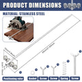 NEW Upgraded Circular Saw Guide Rail Positioning Calipers Stainless Steel Adjustable Precision Cutting Guide  for WoodworkingDIY
