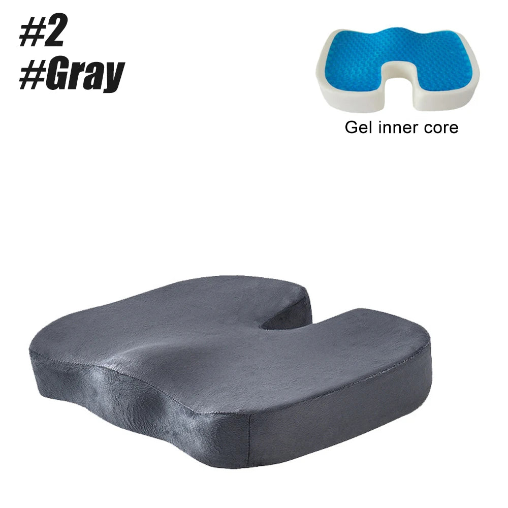 Gel Seat Cushion for Office Chair - Ergonomic Orthopedic Tidesmit Massage Cushion 2-Gray Tidesmit