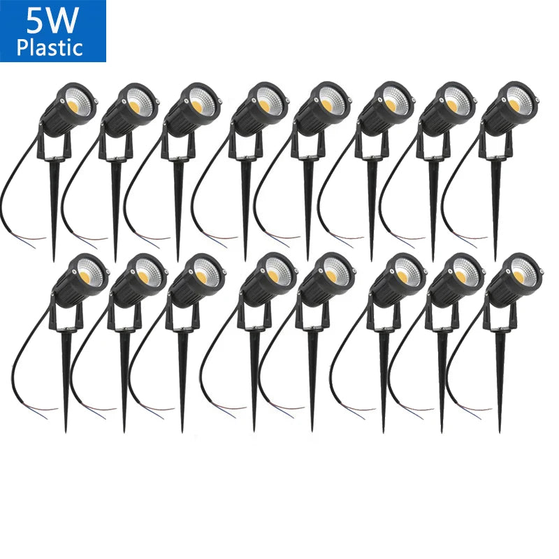 LED Garden Lights Outdoor Waterprof Lawn Lamp 220V110V12V 5W10W15W20W Landscape Spike Bulb IP65 Led Light Garden Path Spotlights