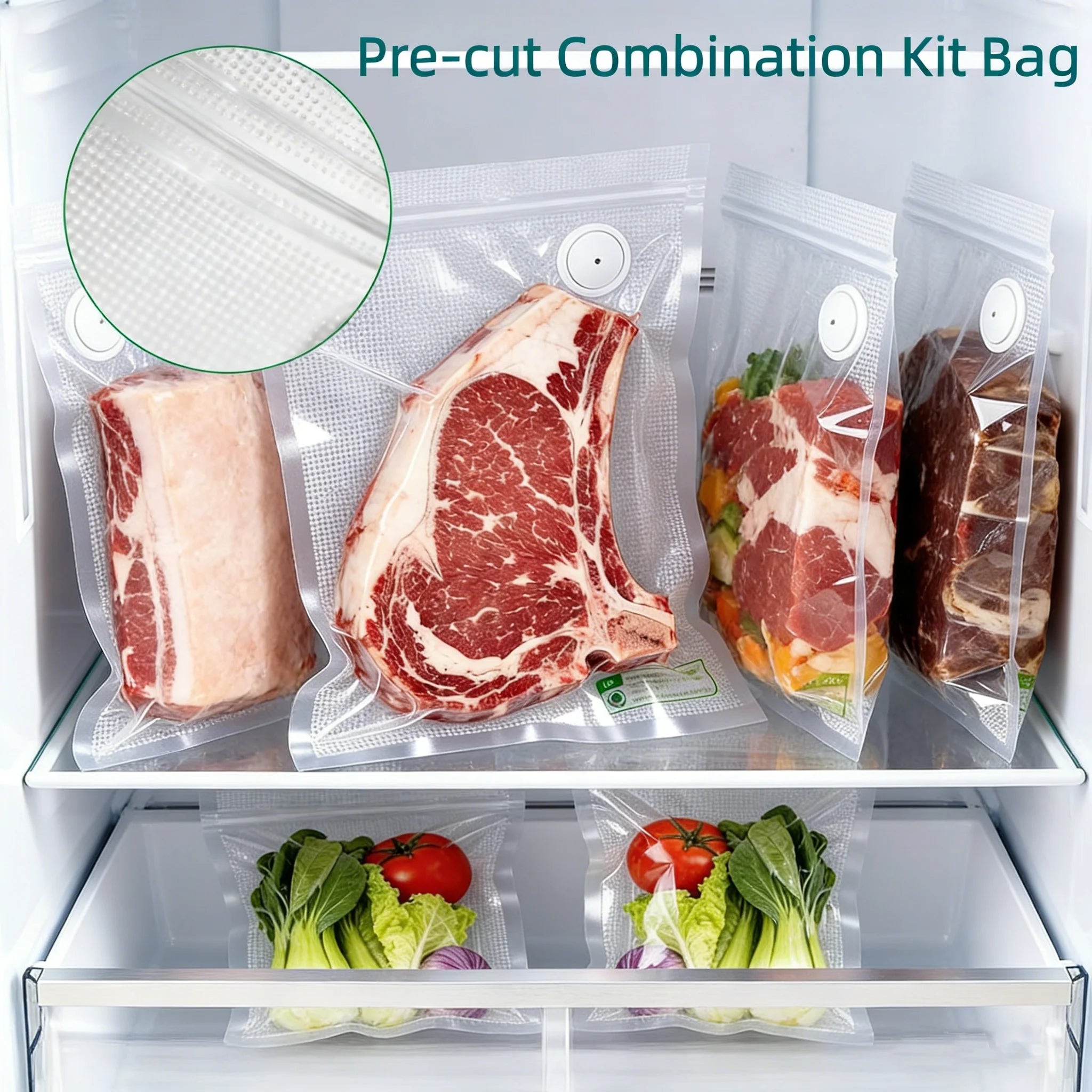 Electric Vacuum Sealer Machine 12 Reusable Bags USB Rechargeable Vacuum Sealer Suitable for Food Preservation Camping Freezer