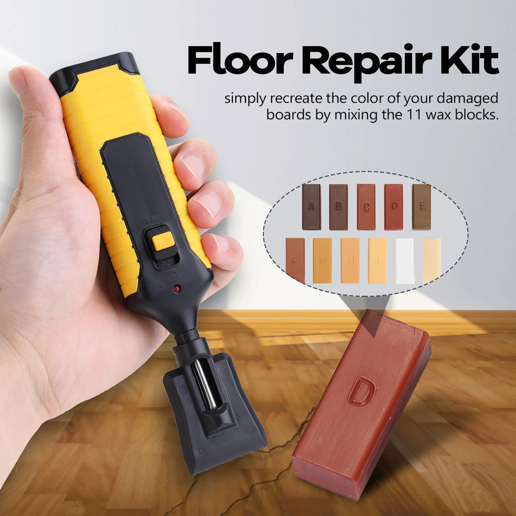 Home Household Laminate Repairing Kit Diy Multifunctional Floor Wood Board Repairs Tool Scratches Mending 11 Wax Blocks