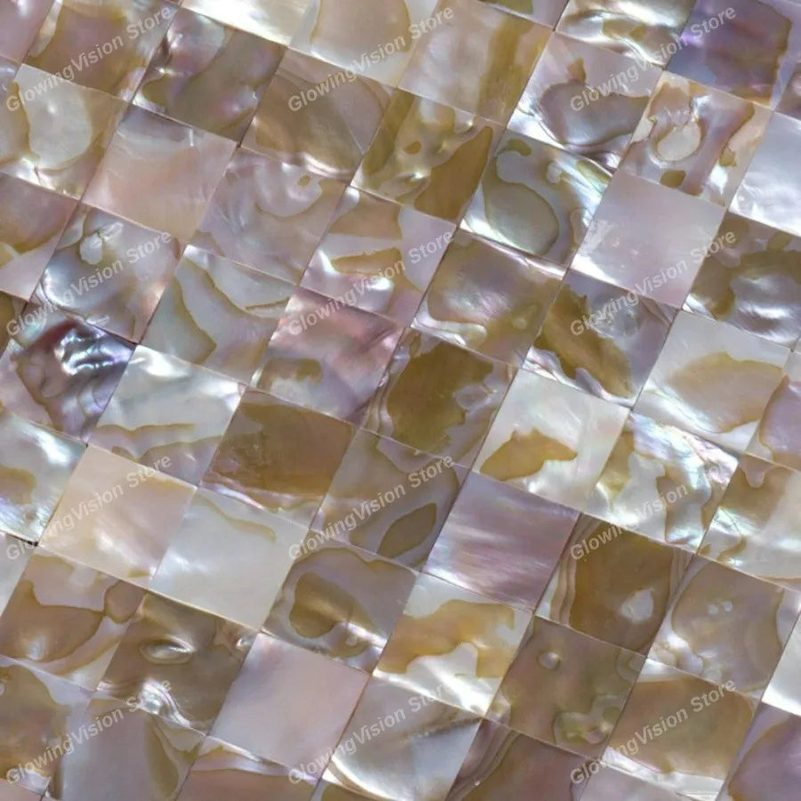 30 CM Natural Shell Mosaic Tile Sticker Sheet Mother of Pearl Wallpaper Tile for Interior Decoration Bathroom Kitchen Wall Tiles