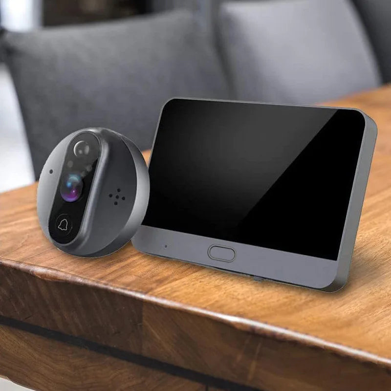 3MP Tuya Smart Life WiFi Peephole Door Camera 1080P Digital Viewer Doorbell 5000mAh Battery PIR Motion Detection IR Night Vision