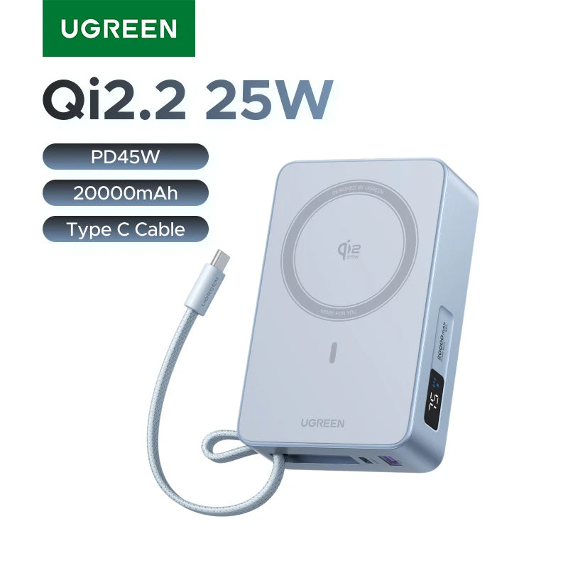 Magnetic 20000mAh Fast Charging Power Bank - PD USB-C Portable Charger 45W 20000mAh Tidesmit