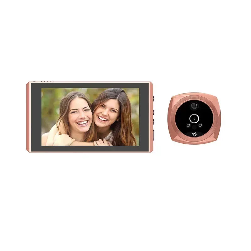 4.5 Inch Motion Detection Monitor Cat Eye Doorbell Digital Video Peephole Camera 145 Degree Ultra Wide Angle Super Night Vision