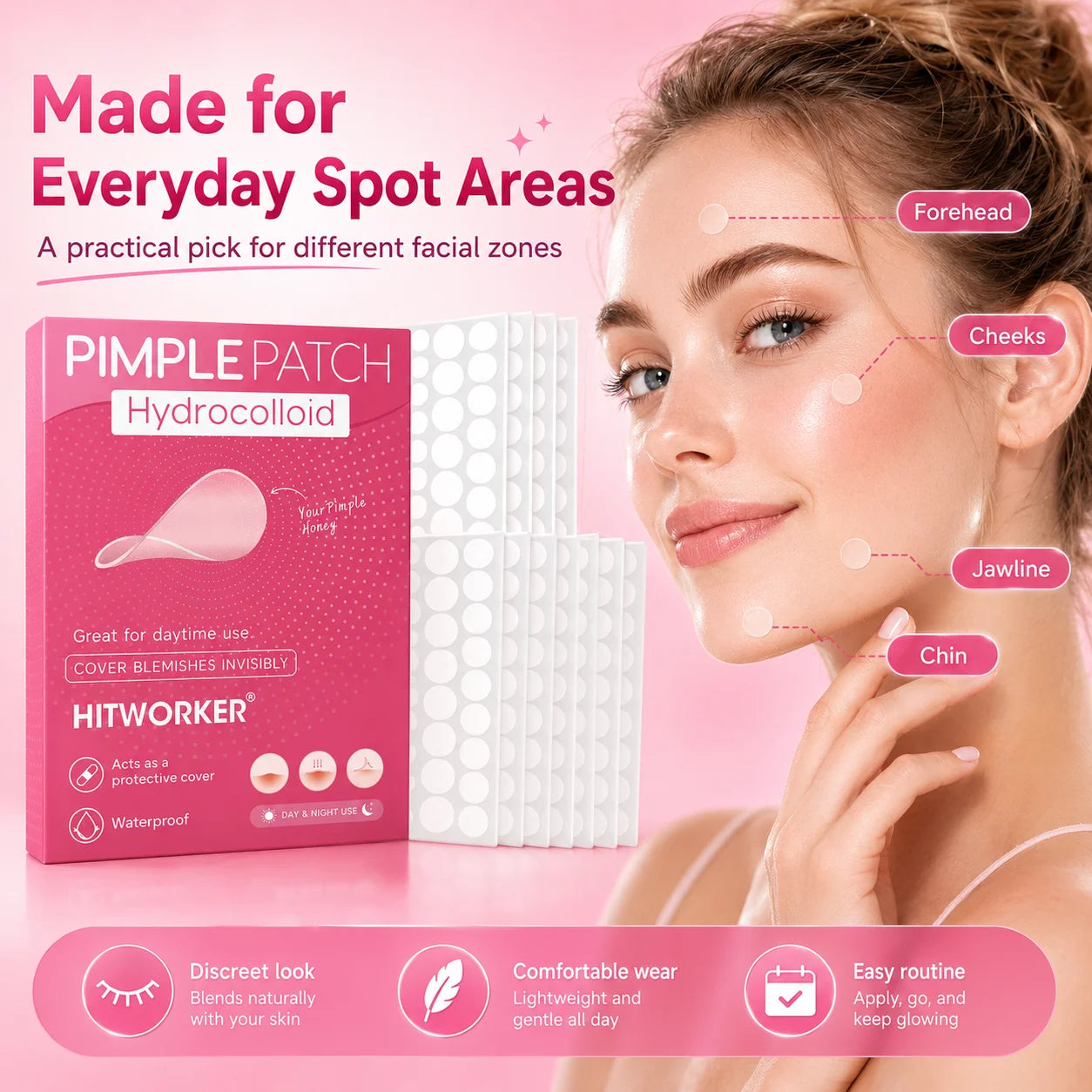 540/360pcs/box invisible acne patch set - deep cleaning high-quality water-based acne stickers, gentle and skin friendly