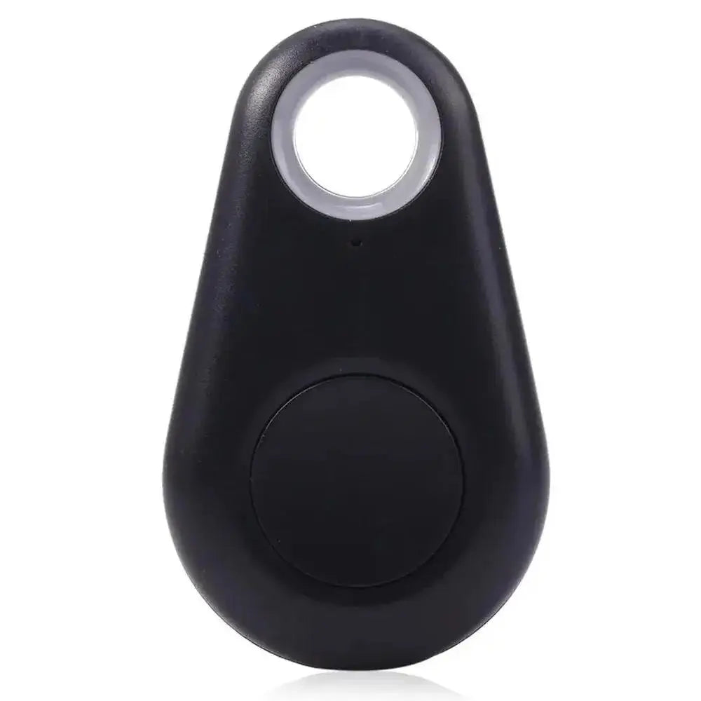 Black mini Bluetooth pet GPS tracker tag for anti-lost location tracking on dog or cat collars.