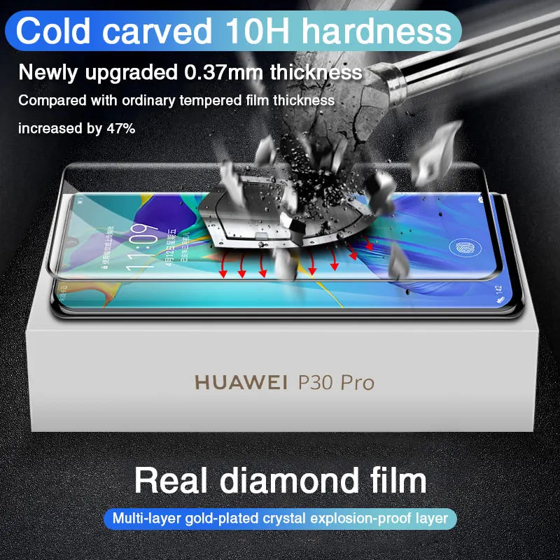 3D Curved Tempered Glass On The Screen Protector For Huawei P30 Pro P40 P20 Lite Tempered Glass For Huawei Mate 20 Pro 30 Lite AE Tidesmit