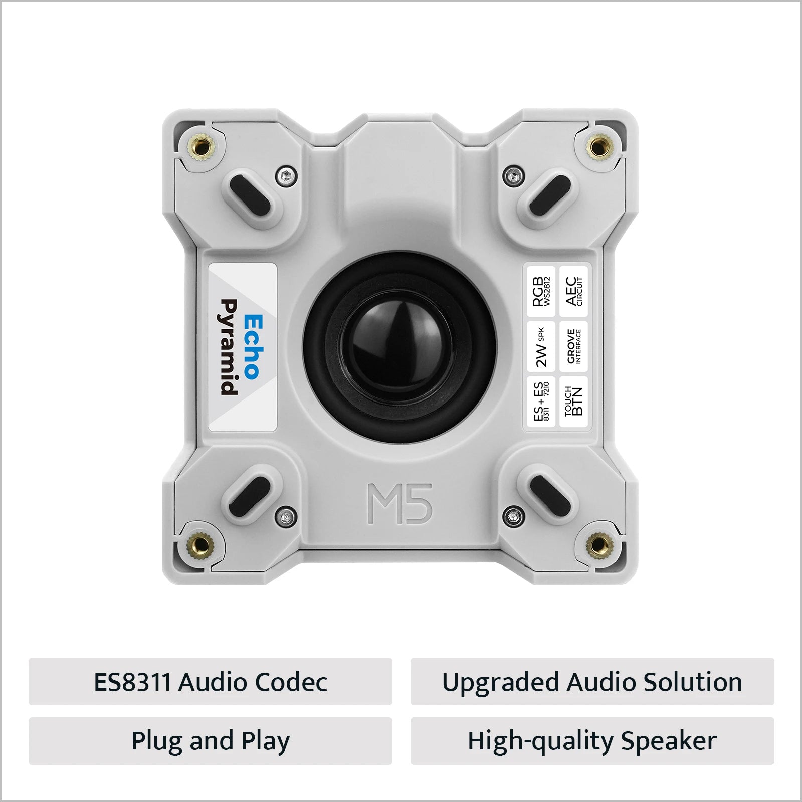 M5Stack Official Voice Pyramid Smart Speaker Base Without M5Atom