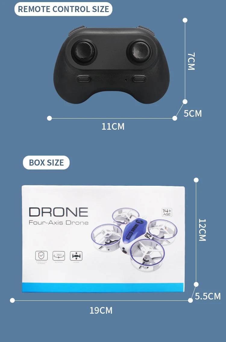 Mini Drone With Lights For Kids - Obstacle Avoidance UFO Quadcopter Tidesmit