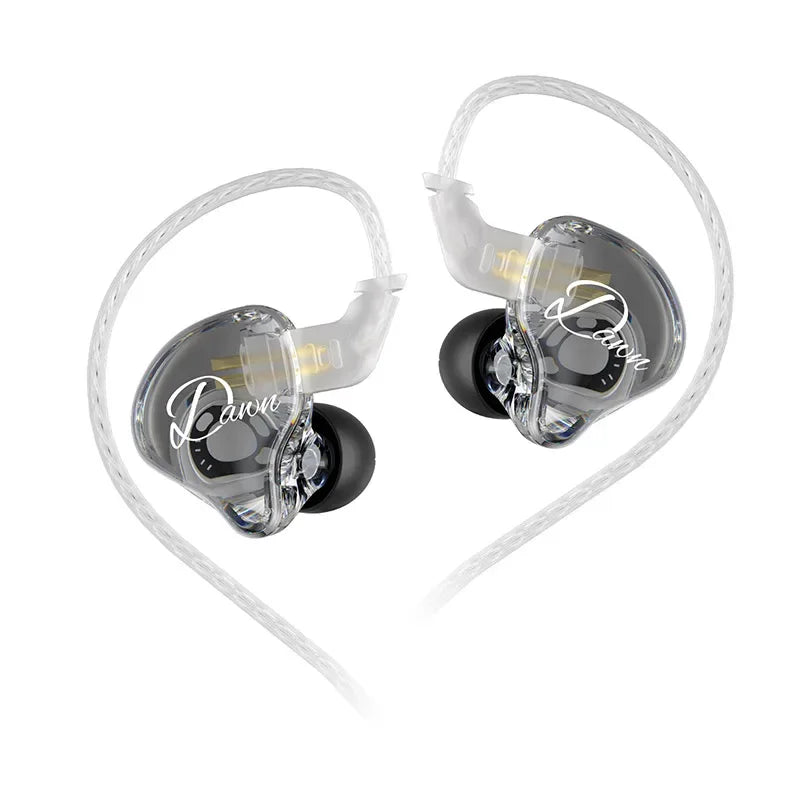 10mm Dynamic Driver In-Ear Monitors by Tidesmit silver Tidesmit