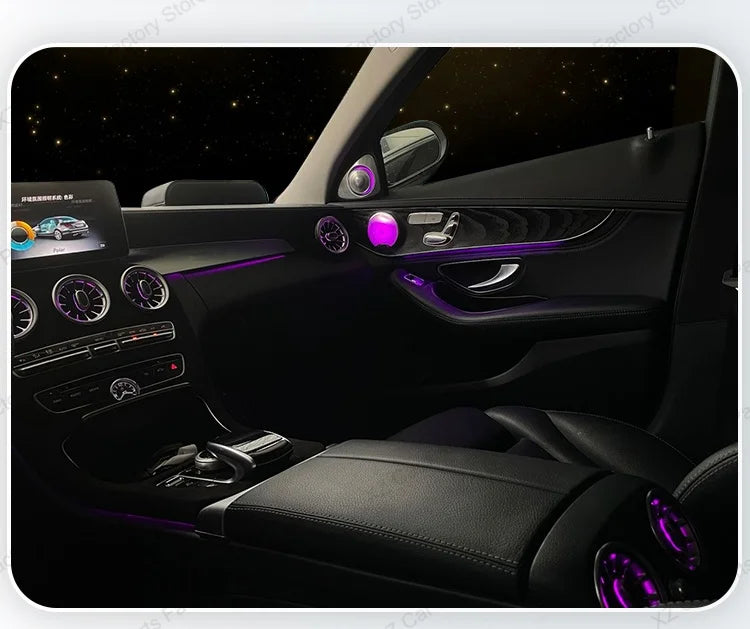 Mercedes Benz W205 X253 64-Color LED Ambient Lighting Kit Tidesmit