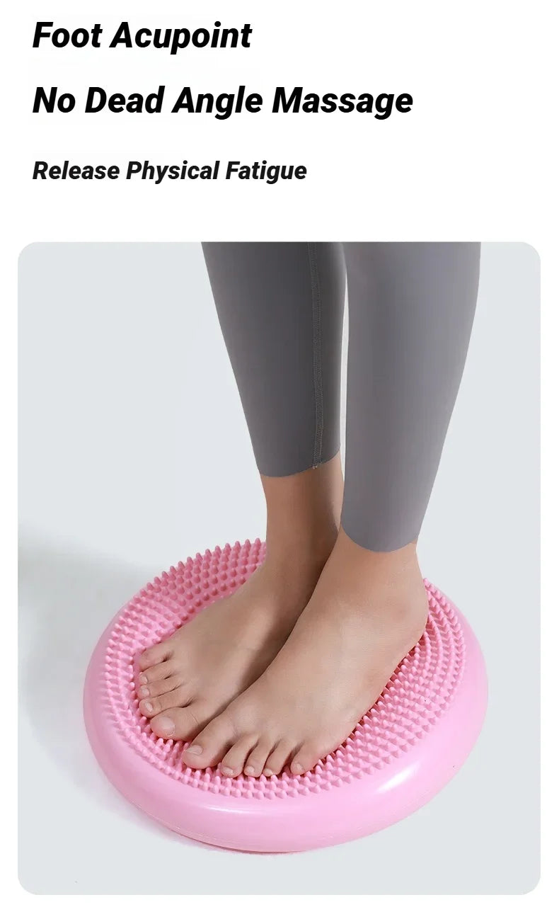 Inflatable Balance Cushion Thickened Explosion-Proof Soft For Yoga Massage Workout Pad Seat Ball