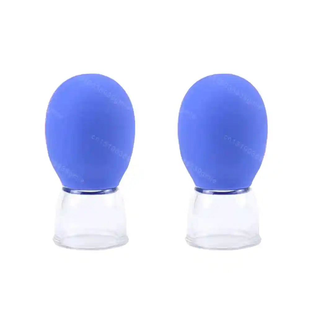 Facial Cupping Set for Eye Lifting - Silicone Vacuum Massage Tool Eye Massage Instrument blue 2pcs Tidesmit