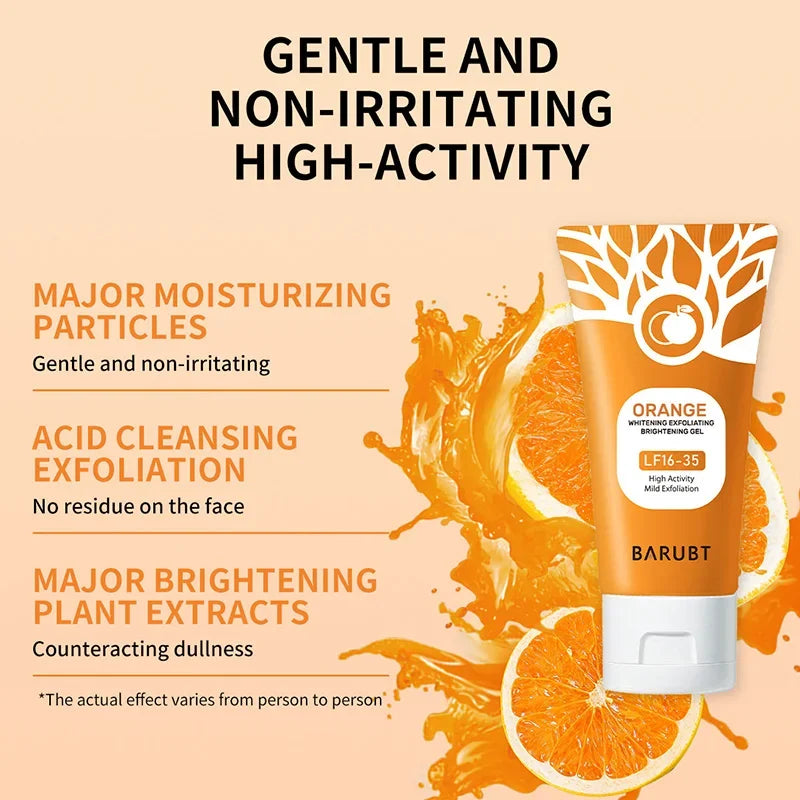 Orange Exfoliating Gel 50g | Gentle Natural Face & Body Cleanser Scrubs Treatments Tidesmit