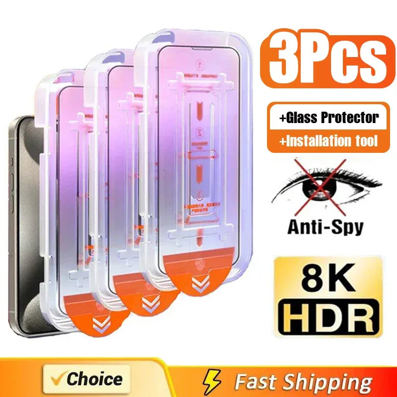 iPhone 17 Screen Protector - 3 Pack Tempered Glass Anti-Scratch Film Tidesmit