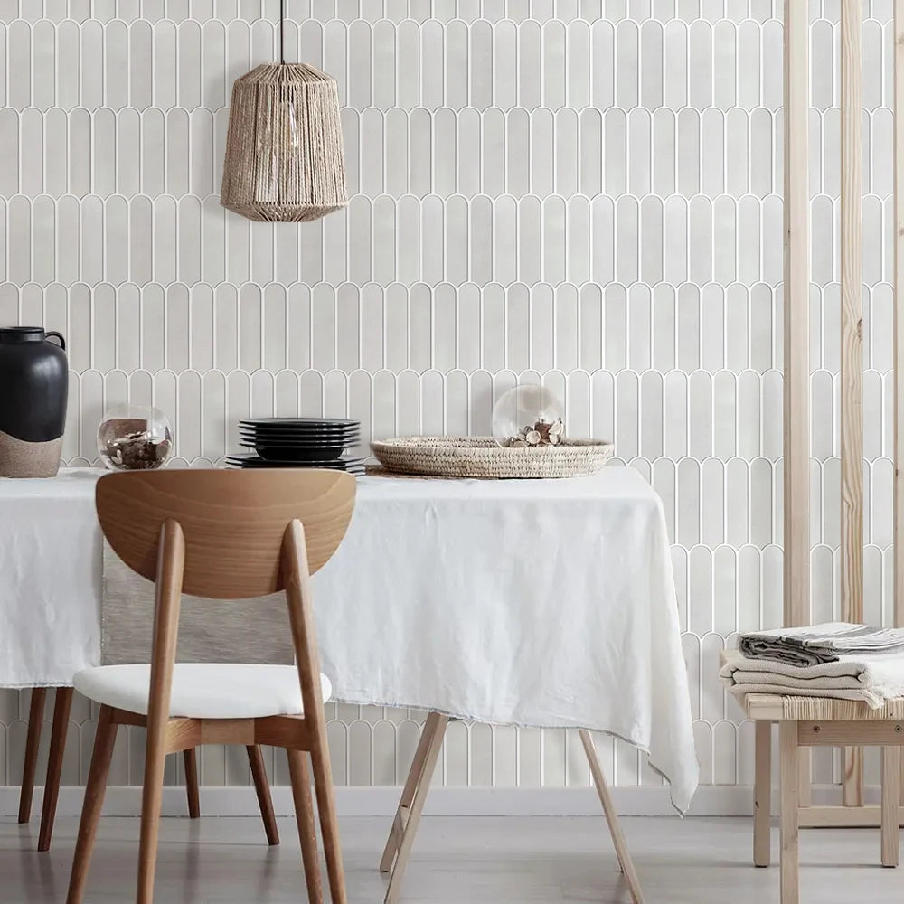 1/10pcs 3D Decorative Tile Stickers, 3D Fish Scale Textures, Matte 30cm x 30cm, Water and Mold Resistant, for Kitchen Bathroom W