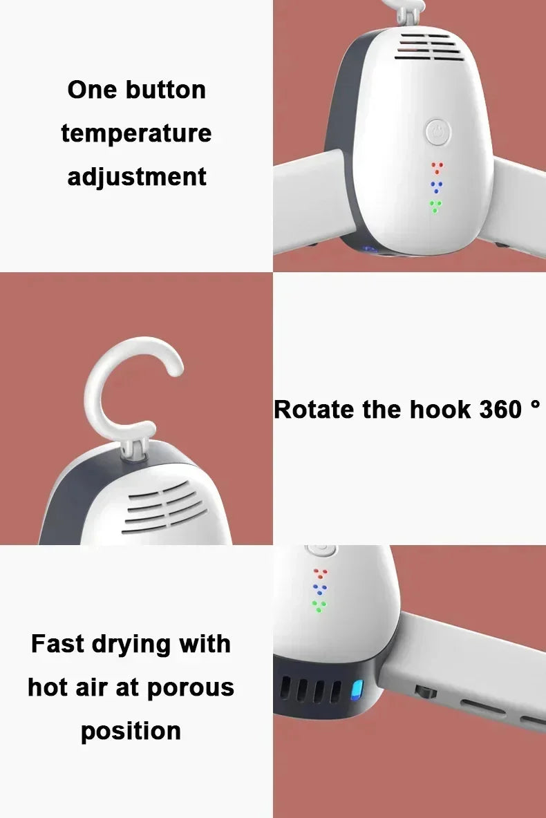 Tidesmit 150W portable folding dryer hanger for clothes and shoes with fast drying and sterilization functions