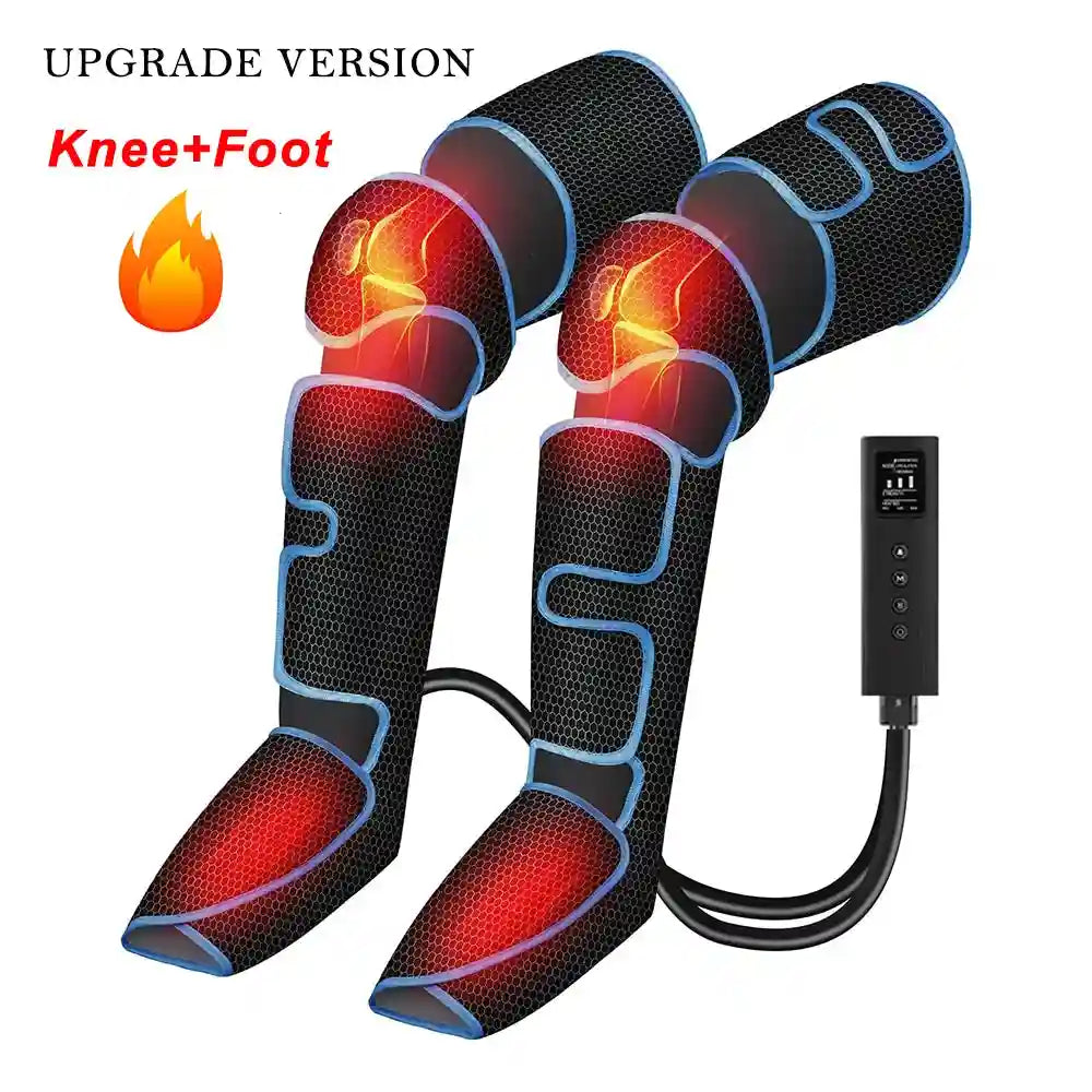 Leg Air Compression Massager With Heat - Portable Relaxation Therapy Relaxation Treatment Tidesmit