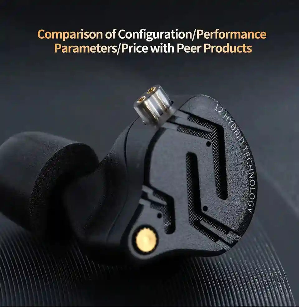 In-Ear Monitor Headphones 1DD+5BA Hybrid HiFi Bass | Tidesmit Tidesmit