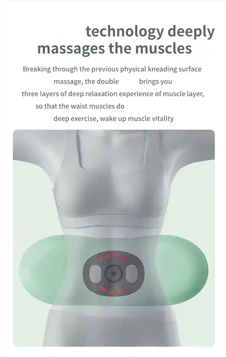 Electric Lumbar Traction Device with Heat Therapy and Adjustable Modes Massage Roller Tidesmit