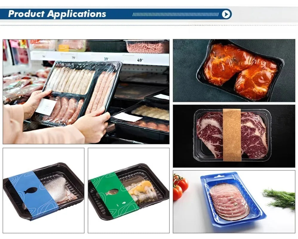 High Quality Vacuum Tray Sealer Machine MAP Modified Atmosphere Packing Machine Seafood Packaging Sealing Machine