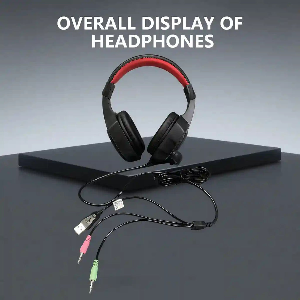 Wired Gaming Headset with RGB Lighting - Over-Ear Precision Audio Tidesmit
