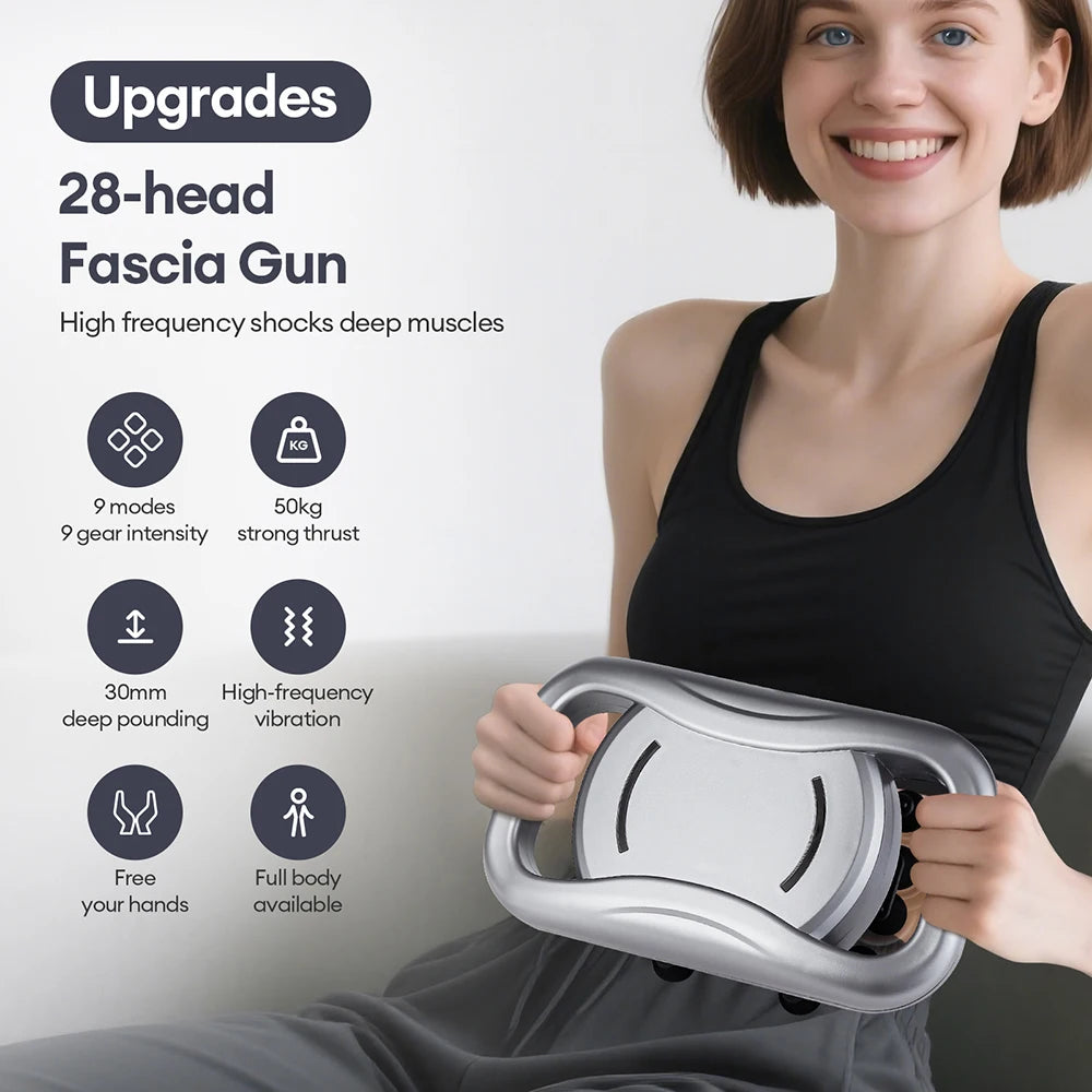 Deep Tissue Massage Gun 30-Head Muscle Relief Device - Tidesmit Body Shaping Massage Equipment Tidesmit