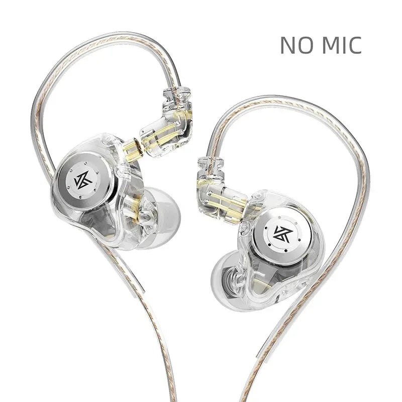 KZ EDX PRO Dynamic Earphones HIFI Bass Earbuds In Ear Monitor Sport Noise Cancelling Headset EDXProSilver NOMIC Tidesmit